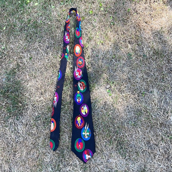 Looney Tunes silk Black Tie - Picture 4 of 5